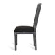 Marsie Dining Chair Set of 2 | Black Fabric | Wood Frame Cane Backrest
