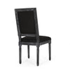 Kevin Dining Chair Set of 2 | Black Fabric Padded Seat | Wood Frame BM335344
