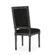 Kevin Dining Chair Set of 2 | Black Fabric Padded Seat | Wood Frame BM335344