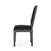 Kevin Dining Chair Set of 2 | Black Fabric Padded Seat | Wood Frame BM335344