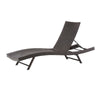 Stela Outdoor Chaise Lounger| Dark Brown Rattan | Metal Frame | 79"