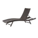 Stela Outdoor Chaise Lounger| Dark Brown Rattan | Metal Frame | 79"
