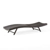 Stela Outdoor Chaise Lounger| Dark Brown Rattan | Metal Frame | 79"