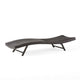 Stela Outdoor Chaise Lounger| Dark Brown Rattan | Metal Frame | 79"