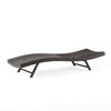 Stela Outdoor Chaise Lounger| Dark Brown Rattan | Metal Frame | 79’’ BM335348