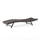 Stela Outdoor Chaise Lounger| Dark Brown Rattan | Metal Frame | 79’’ BM335348