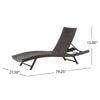 Stela Outdoor Chaise Lounger| Dark Brown Rattan | Metal Frame | 79"