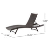 Stela Outdoor Chaise Lounger| Dark Brown Rattan | Metal Frame | 79’’ BM335348