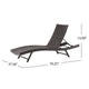 Stela Outdoor Chaise Lounger| Dark Brown Rattan | Metal Frame | 79’’ BM335348
