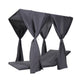 Yavi Outdoor Cushion and Curtains for Daybed | Dark Gray Fabric 79"