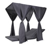 Yavi Outdoor Cushion and Curtains for Daybed | Dark Gray Fabric 79"