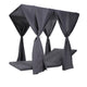 Yavi Outdoor Cushion and Curtains for Daybed | Dark Gray Fabric 79"