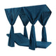 Yavi Outdoor Cushion and Curtains for Daybed | Dark Blue Fabric 79"