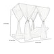 Yavi Outdoor Cushion and Curtains for Daybed | Dark Blue Fabric 79"
