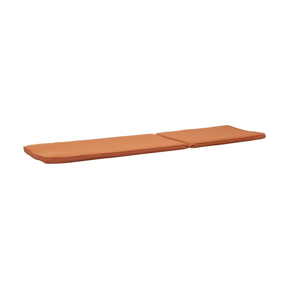 Pina Cushion for Outdoor Chaise Lounger | Waterproof Orange | 79"