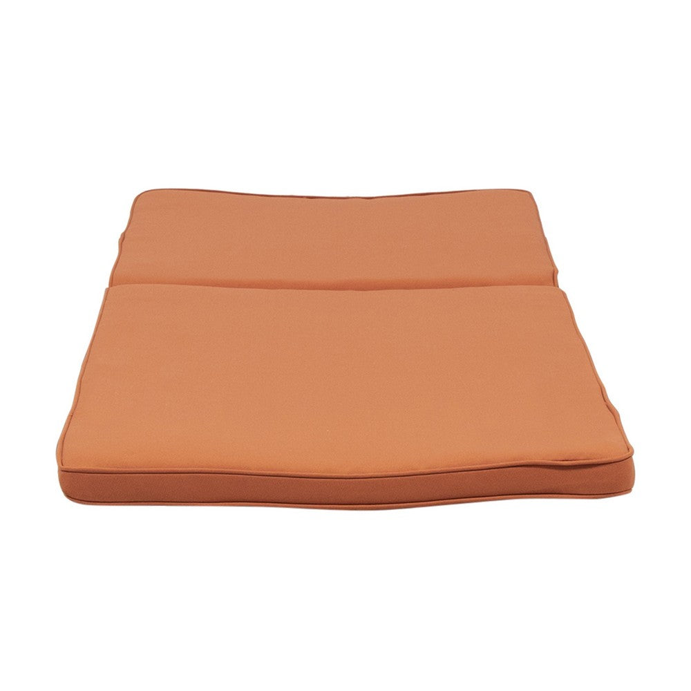 Pina Cushion for Outdoor Chaise Lounger | Waterproof Orange | 79"
