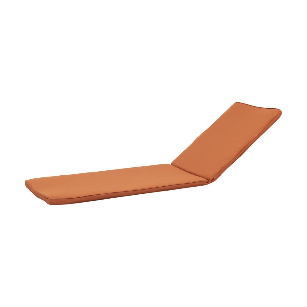 Pina Cushion for Outdoor Chaise Lounger | Waterproof Orange | 79"