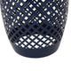 Rosie Outdoor Side Table | Dark Blue Iron | Lace Cut Drum Shape | 12’’ BM335353