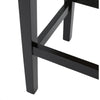 Seya Counter Stool Set of 2 | Gray Waterproof Cushioned Seat | Black