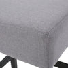 Seya Counter Stool Set of 2 | Gray Waterproof Cushioned Seat | Black