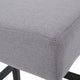 Seya Counter Stool Set of 2 | Gray Waterproof Cushioned Seat | Black