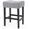 Seya Counter Stool Set of 2 | Gray Waterproof Cushioned Seat | Black