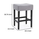 Seya Counter Stool Set of 2 | Gray Waterproof Cushioned Seat | Black BM335356