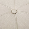 Ottoman | Button Tufted Beige Fabric | Plush Round Shape 28"