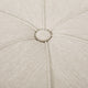 Ottoman | Button Tufted Beige Fabric | Plush Round Shape 28"