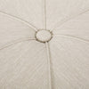Ottoman | Button Tufted Beige Fabric | Plush Round Shape 28’’ BM335359