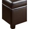 Oreo Storage Ottoman | Tufted Dark Brown Faux Leather | 31" Square