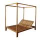 Yavi Outdoor Daybed | Brown Wood | Gray Waterproof Fabric | 79"