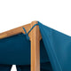 Yavi Outdoor Daybed | Brown Wood | Blue Waterproof Fabric | 79’’