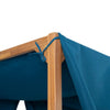 Yavi Outdoor Daybed | Brown Wood | Blue Waterproof Fabric | 79"