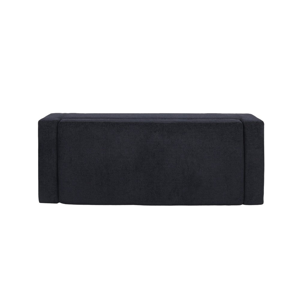 Kera Storage Ottoman Bench | Dark Blue Fabric | Lift Top | 50"
