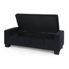 Kera Storage Ottoman Bench | Dark Blue Fabric | Lift Top | 50"
