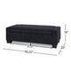 Kera Storage Ottoman Bench | Dark Blue Fabric | Lift Top | 50"