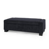Kera Storage Ottoman Bench | Dark Blue Fabric | Lift Top | 50"