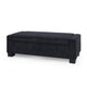 Kera Storage Ottoman Bench | Dark Blue Fabric | Lift Top | 50"