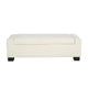 Kera Storage Ottoman Bench | Classic White Fabric | Lift Top | 50"
