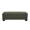 Kera Storage Ottoman Bench | Dark Green Fabric | Lift Top | 50"