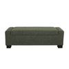 Kera Storage Ottoman Bench | Dark Green Fabric | Lift Top | 50’’ BM335366