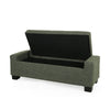 Kera Storage Ottoman Bench | Dark Green Fabric | Lift Top | 50’’ BM335366