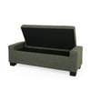 Kera Storage Ottoman Bench | Dark Green Fabric | Lift Top | 50"