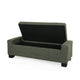 Kera Storage Ottoman Bench | Dark Green Fabric | Lift Top | 50"