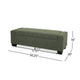 Kera Storage Ottoman Bench | Dark Green Fabric | Lift Top | 50"