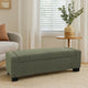 Kera Storage Ottoman Bench | Dark Green Fabric | Lift Top | 50"