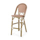 46" Outdoor Barstool Chair Set of 2 | Red White Brown Woven Wicker