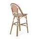 46" Outdoor Barstool Chair Set of 2 | Red White Brown Woven Wicker