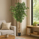 Deso Artificial Ficus Tree | Green Leaves w Twisted Trunk | 71"